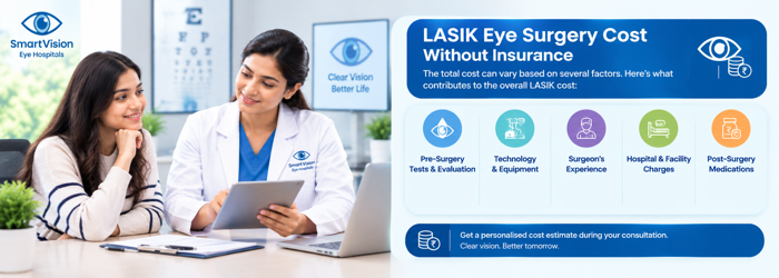 LASIK cost without insurance and laser eye surgery price explained. LASIK Eye Surgery cost without insurance discussed during a patient consultation.