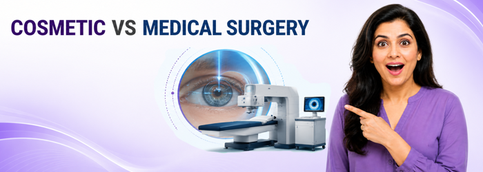 Why LASIK eye surgery is usually not covered by insurance and how insurance policies classify elective vision correction. Comparison of cosmetic vs medical surgery and how classification can affect LASIK insurance coverage. | SmartVision Eye Hosptials