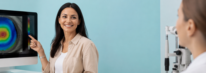 SMILE LASIK Eye Surgery procedure and small incision lenticule extraction explained. Small incision lenticule extraction technique used during SMILE LASIK surgery.